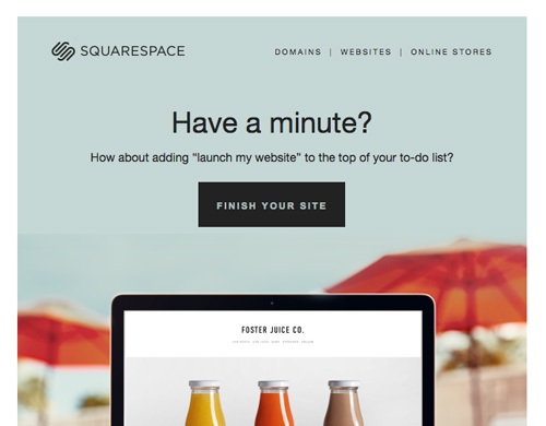Squarespace email screenshot