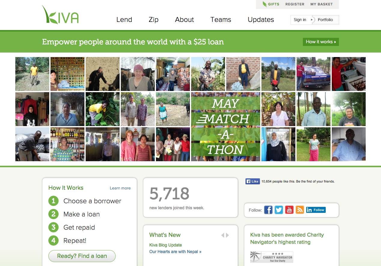 Kiva Home Page