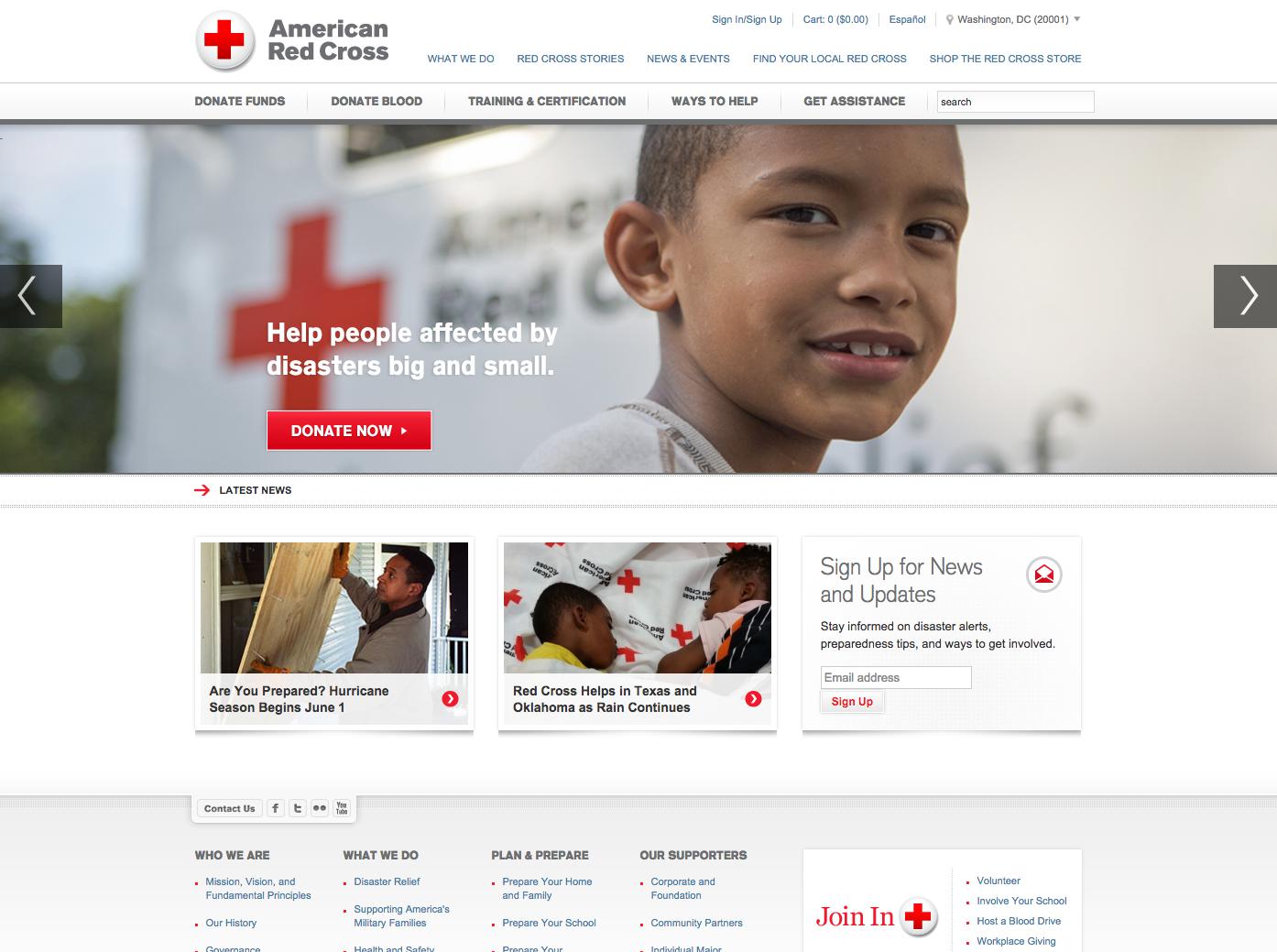 Red Cross Homepage